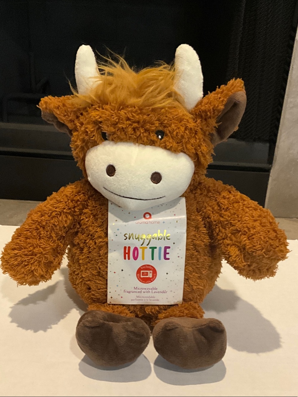 Aroma Home Plush Highland Cow Hottie Microwavable with Lavender